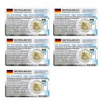 Set - 5 M�nzkarten Deutschland f�r 2-Euro Gedenkm�nzen 2012 A - J
