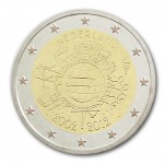 2 Euro Gedenkm�nze Niederlande 2012 - 10 Jahre Euro Bargeld pfr. lose