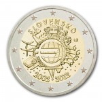 2 Euro Gedenkm�nze Slowakei 2012 - 10 Jahre Euro Bargeld pfr. lose
