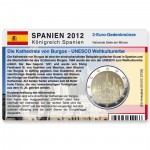 M�nzkarte f�r 2-Euro Gedenkm�nze Spanien 2012