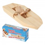 Holzboot mit Gummimotor