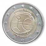 2 Euro Gedenkm�nze Zypern 2009 - 10 Jahre WWU pfr. lose