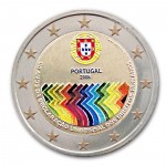 Farbige 2 Euro Sonderm�nze Portugal 2008 - 60 Jahre Menschenrechte pfr.