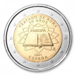 2 EuroGedenkm�nze Spanien 2007 - 50 Jahre r�mische Vertr�ge pfr. lose